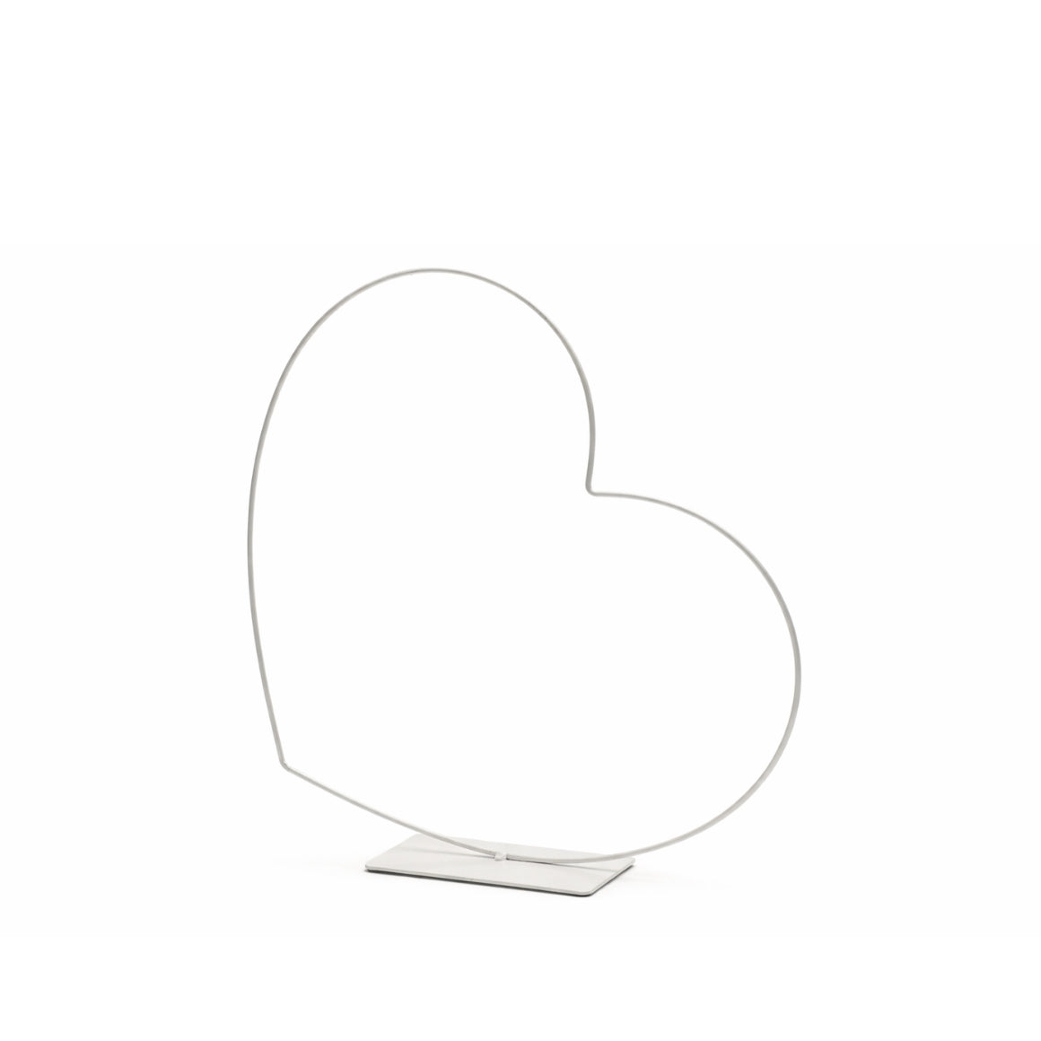 Decorative Heart Frame Horizontal White 25 Cm