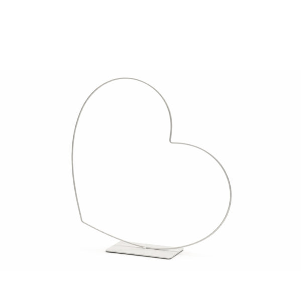 Decorative Heart Frame Horizontal White 25 Cm
