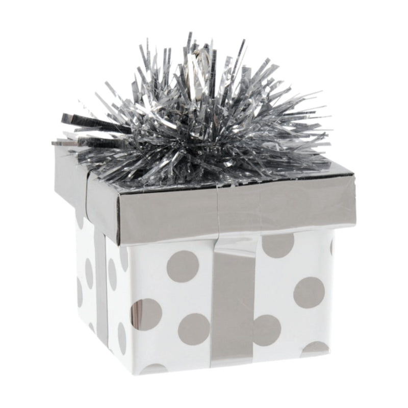 Silver-colored Gift Balloon Weight 8 Cm