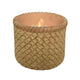 Solar Led Candle With Flame Effect Brown 10 X 8 Cm