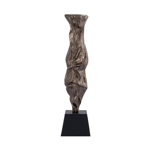 Ptmd Candlestick Fleure Aluminium Bronze-coloured S 62 Cm