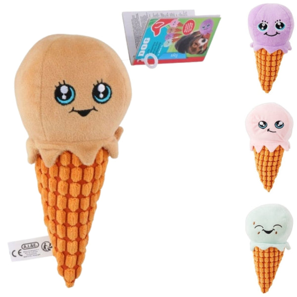 Ice Cream Dog Toy 23 Cm 4 Assorted