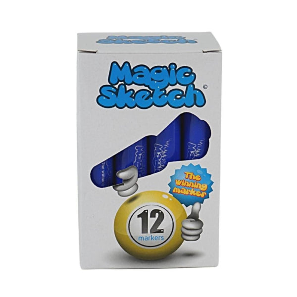 402071 Markere Magic Sketch Albastru Cu Miros 12 Cm Set De 12