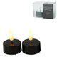 Countryfield Led Tealight Elegance Flame Effect Black 5 Cm Set Of 2