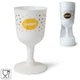 Senza Wine Glasses White/gold 140 Ml 4 Pieces