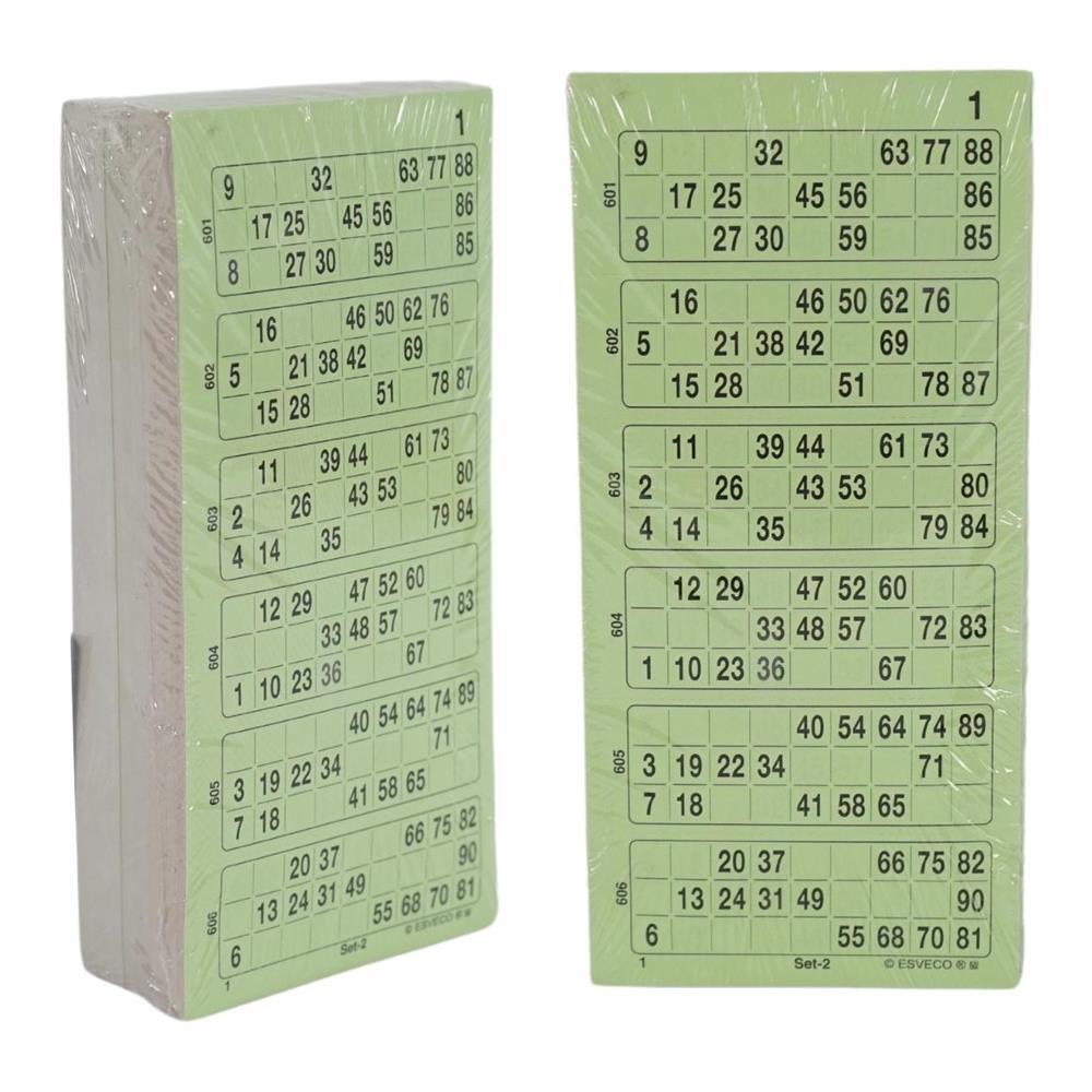 400177 Bingo Cards 1-90 Perforated 5 Thick Single