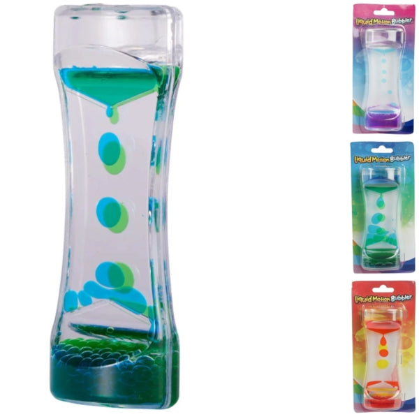 Liquid Motion Bubbler Hourglass 14 Cm 3 Assorted