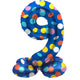 Folat Foil Balloon Standing 9 Dots 41 Cm