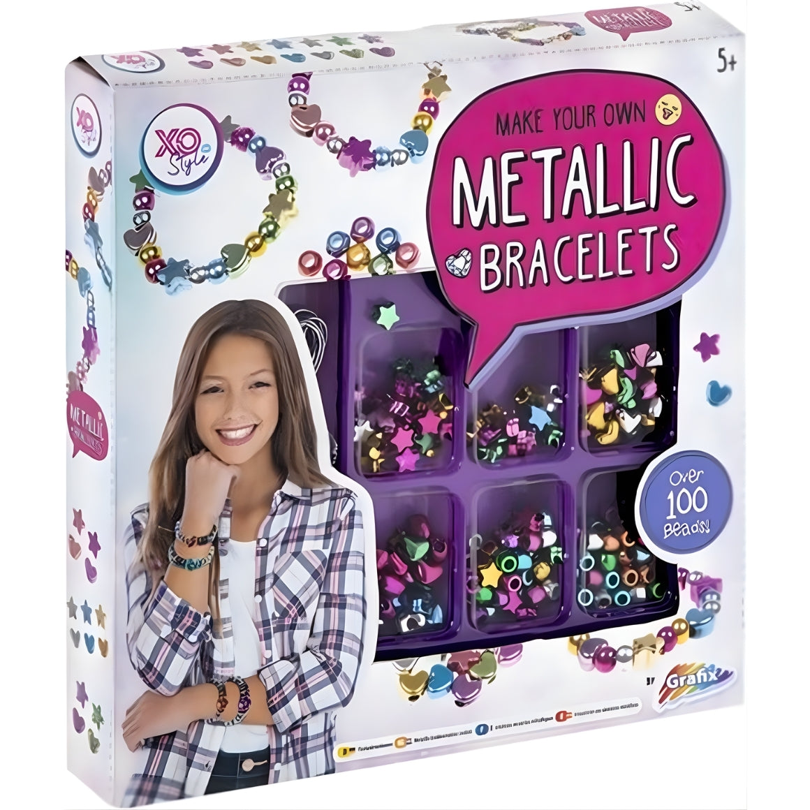 Grafix Metallic Bead Set 100+ Pieces