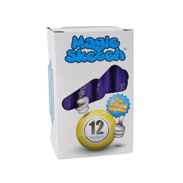 402081 Markere magice pentru schiță violet cu parfum 12 cm set de 12