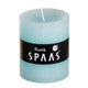 (r) Spaas Pillar Candle Rustic Sky Blue 7 X 8 Cm