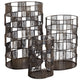 Ptmd Stenn Oval Windlight Metal Messing-farvet 50 Cm sæt med 3