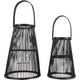 Camau Lantern Black 34.5 Cm Set Of 2