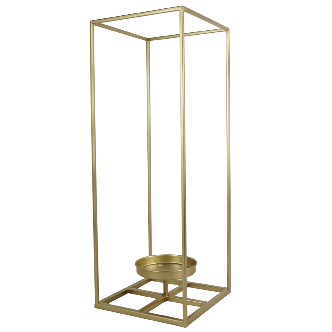 Gold-colored Metal Lantern 55 Cm