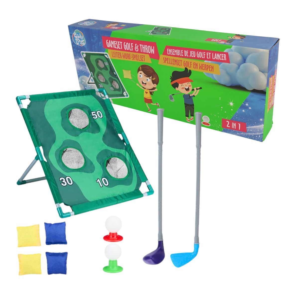 Eddy Toys 2-in-1 Golf And Toss Game