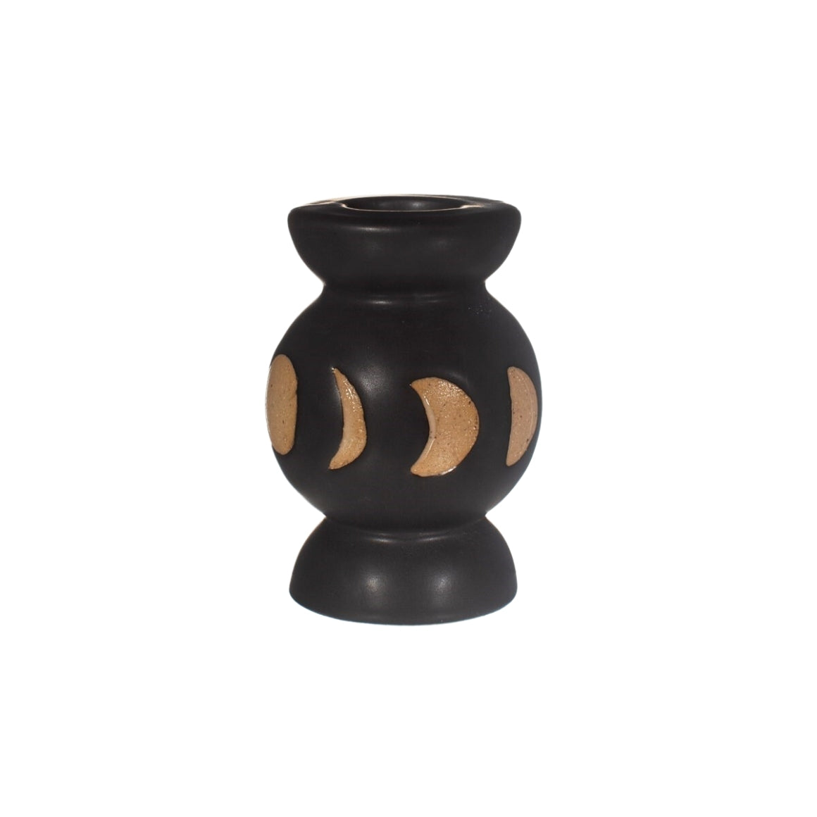 Sass & Belle Candlestick Moon Phases Black 8 Cm