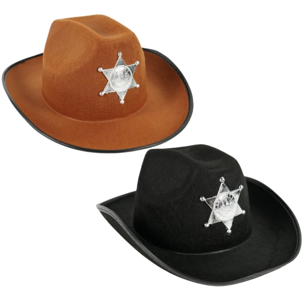 Children's Felt Cowboy Hat Brown/black