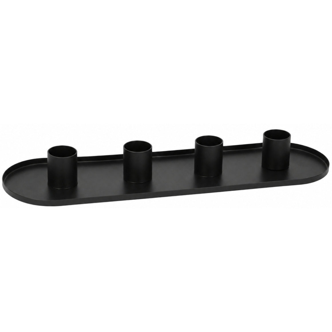Oval Black Candlestick 30 Cm