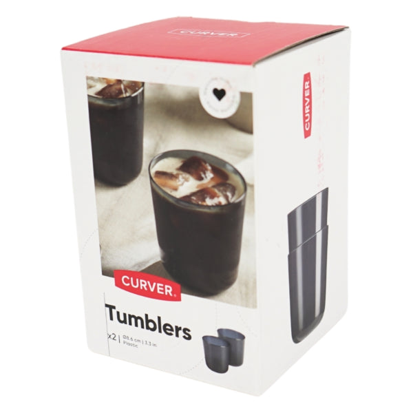Curver Cup Black 8.6 Cm Set Of 2