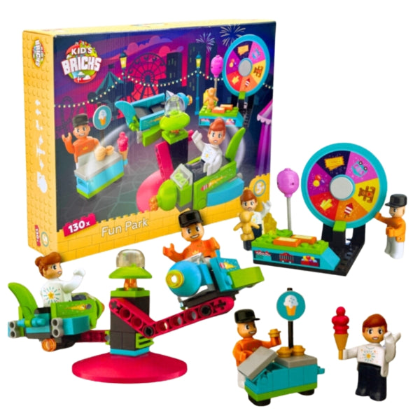 Kids Bricks Building Blocks Fun Park 130 Pieces 15 Cm