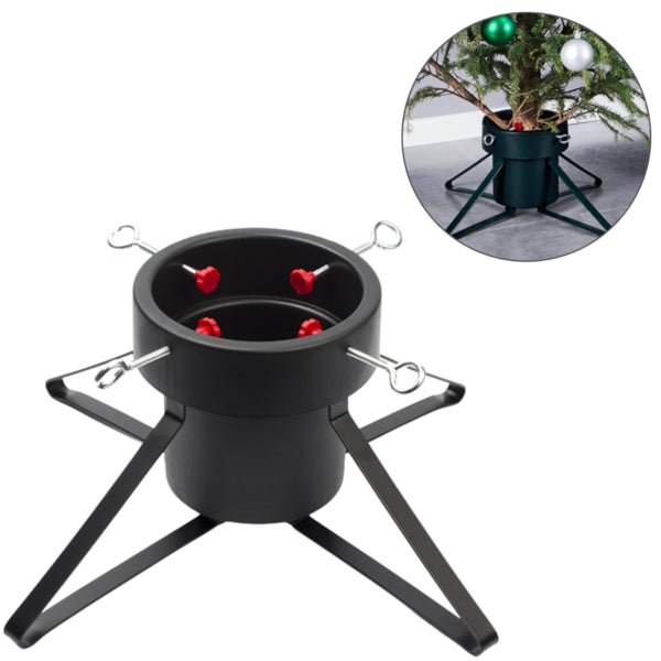 Holly Jolly Christmas Tree Stand Black 46 Cm