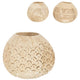 J-line Tealight Holder Coconut Lines Natural 14 Cm 3 Assorted