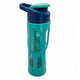 Green Canteen Drinking Bottle Flip Cap Glass Teal/navy 561 Ml