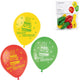 Amscan Happy Birthday Balloon Red/green/yellow 22.5 Cm 6 Pieces