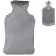 Relaxdays Hot Water Bottle With Cover Grey 1.5 L