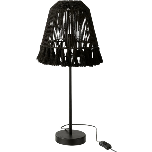 J-line Table Lamp Mila Black E27 60 Cm