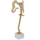 Ptmd Horton Elephant Statue Marble/gold-colored 68 Cm