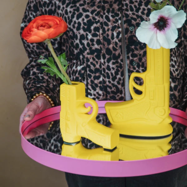 Housevitamin Vase Matte Neon Yellow 12 Cm