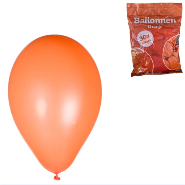 Orange Balloons 23 Cm 30 Pieces