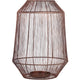Ptmd Lantern Justy L Copper-colored 38 Cm