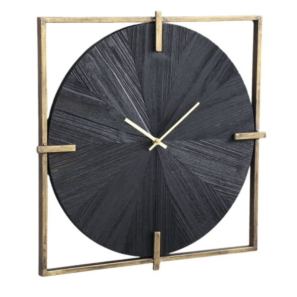 Ptmd Wall Clock Oxxo Gold-colored/black 53 Cm