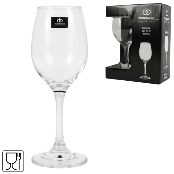 Homeware Rubina Wine Glass 330 Ml 2 Pieces