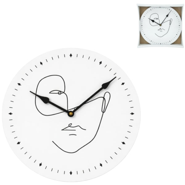 Noor Living Wanduhr Gesicht Weiß 29 cm