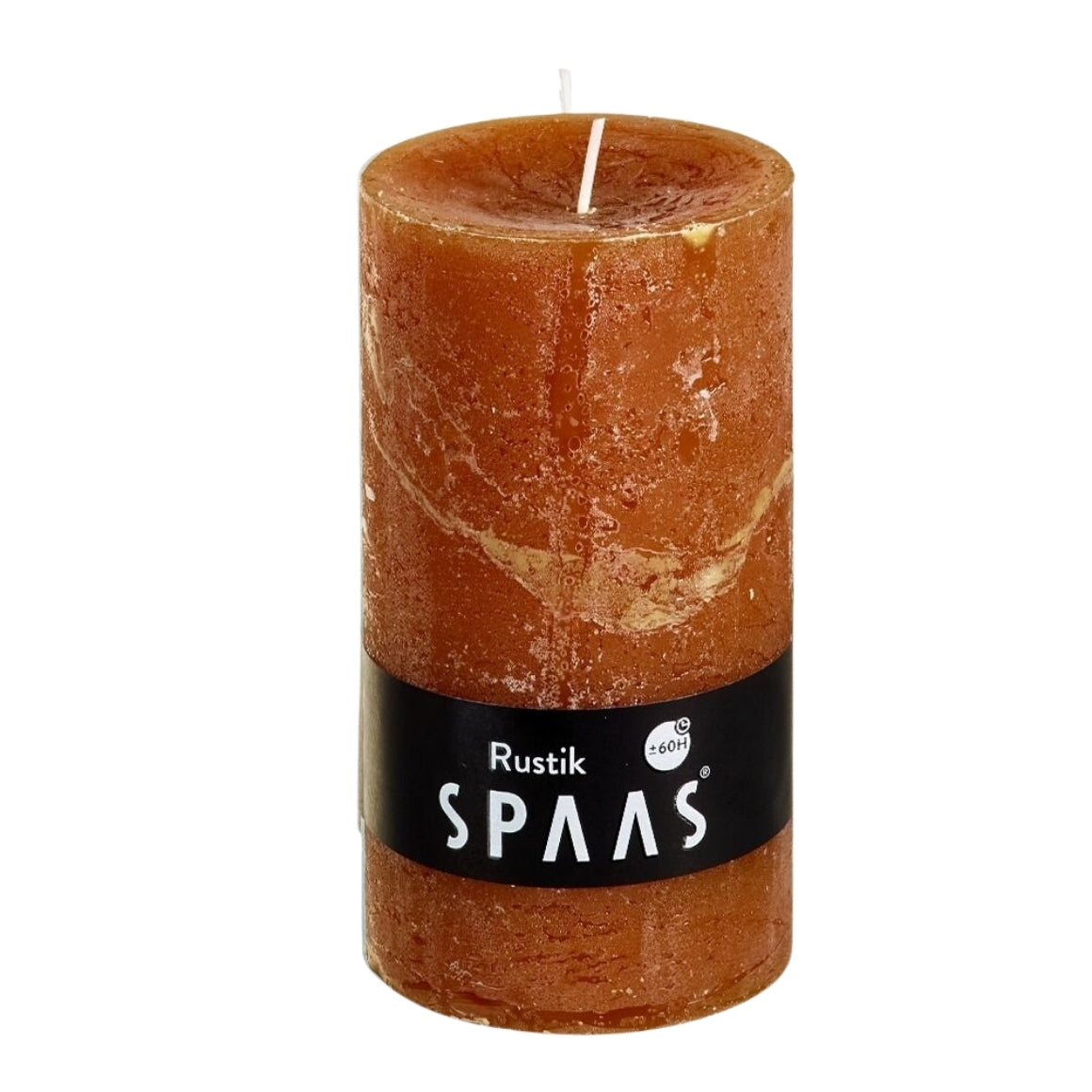 (r) Spaas Pillar Candle Rustic Brown 7 X 13 Cm