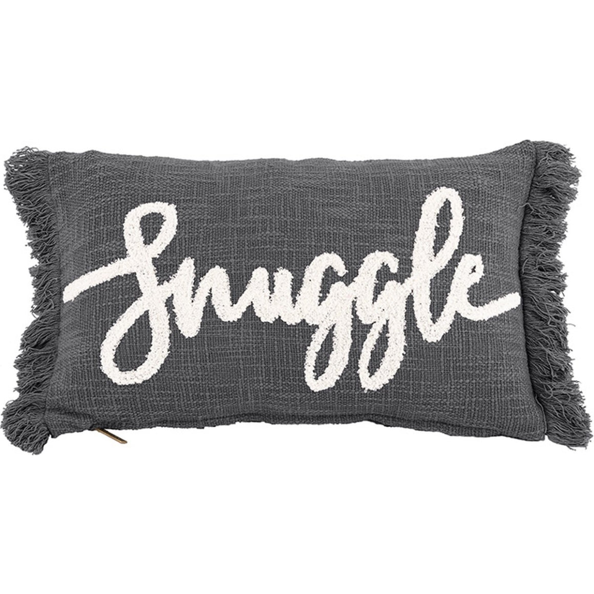 Tiseco Cotton Slub Snuggle Cushion Grey 30 X 50 Cm