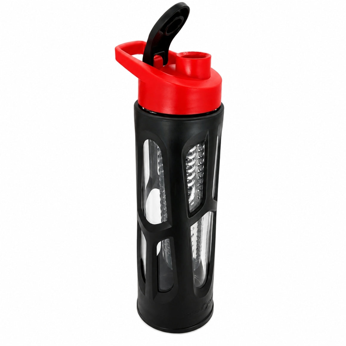 Green Canteen Flip Cap Drinking Bottle Glass Black/red 561 Ml