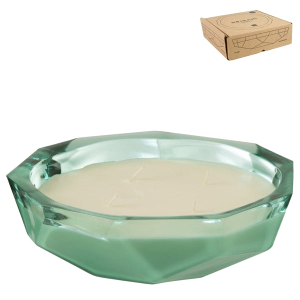 J-line Candle Dish Origami Green 24.5 Cm