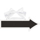 Chalkboard Arrow Black/white 42 Cm