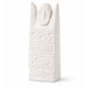 J-line Statue Primitive Happy White Wood 46 Cm