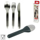 Curver Stainless Steel Cutlery Set In Holder 3-piece