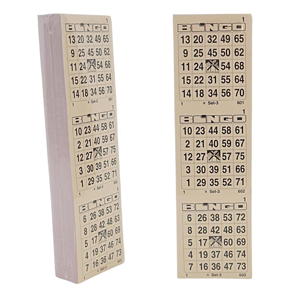 400029 Bingo Cards 1-75 Perforated 4 Thick Single
