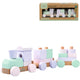 Liebelini Wooden Train Set Pastel 40 Cm