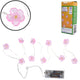 Stringa Fiore Led Rosa A Batteria 120 Cm