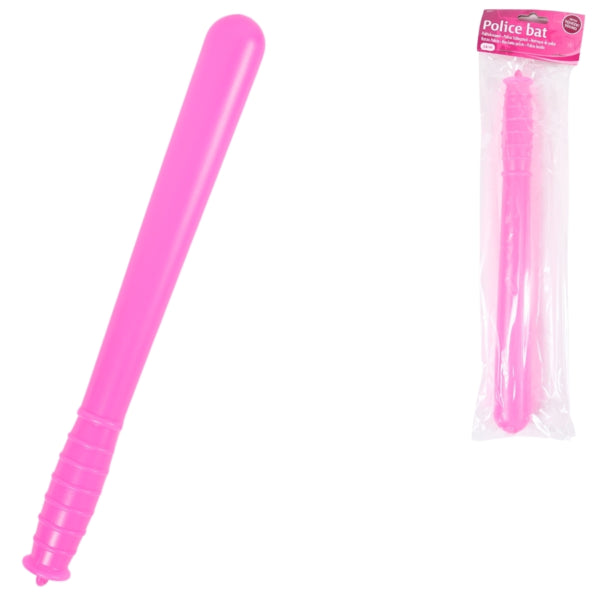 Police Baton With Squeaking Sound Pink 34 Cm
