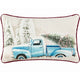Blue Vintage Pick-up Christmas Cushion 50 X 30 Cm
