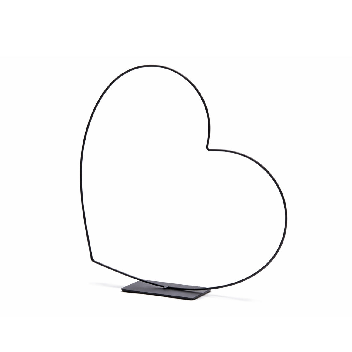 Decorative Heart Frame Horizontal Black 30 Cm